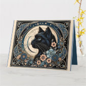 ペタルムーンフレームのミッドナイトミューズ カード (黄色い花)