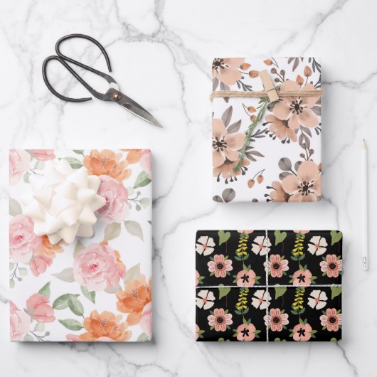 ペタル赤面&開花3 ラッピングペーパーシート (正面)