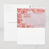 ペタル＆プロセッコのウェディング招待状 ポストカード (正面/裏面)