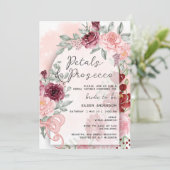 ペタル＆プロセッコ ピンクローズ アーチ ブライダルシャワー 招待状 (スタンド正面)