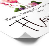 ペタル＆プロセッコ ピンク ブライダルシャワー フラワーバー ポスター (角)