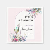 ペタル&プロセッコ フラワーラック ブライダルシャワー スタンダードカクテルナプキン (正面)