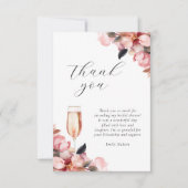 ペタル＆プロセッコ フローラル ブライダル シャワー サンキューカード (正面)