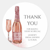 ペタル＆プロセッコ　ブライダルシャワーをありがとう ラウンドシール (正面)