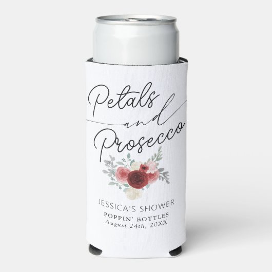 ペタル&プロセッコ ブライダルシャワー セルツァー缶クーラー スリム缶クーラー (Seltzer正面)