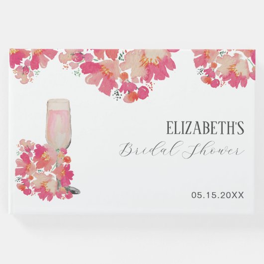ペタル&プロセッコ ブライダルシャワー フラワル ピンク ゲストブック (正面)