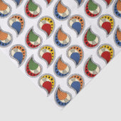 ペタル ペイズリー リズム マルチカラー 薄葉紙 (詳細)