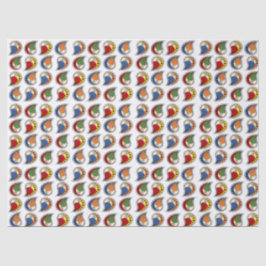 ペタル ペイズリー リズム マルチカラー 薄葉紙