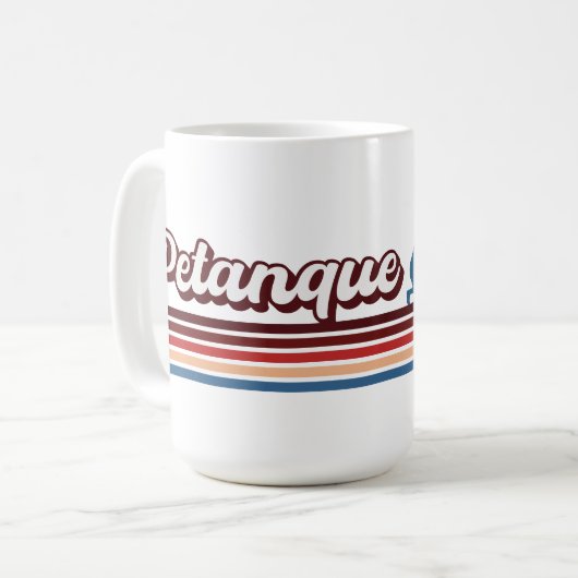 ペタンクギフト、ペタンク恋人、ペタンクプレーヤー コーヒーマグカップ (正面左)