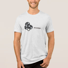 ペタンク、グレー3ボール、ブールとコションネ トライブレンドＴシャツ