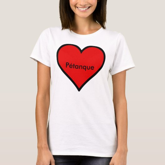 ペタンクTシャツ「ハート」 Tシャツ (正面)