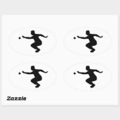 ペタンケの選手 楕円形シール (シート)