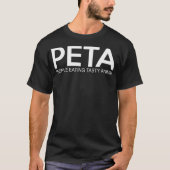 ペタ人食べのおいしい動物 Tシャツ (正面)