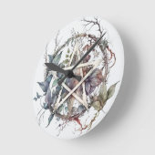 ペタ素朴グラム壁時計 ラウンド壁時計 (傾斜)