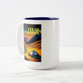 ペダルさらにビケパック山 ツートーンマグカップ (正面左)