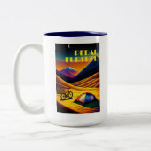 ペダルさらにビケパック山 ツートーンマグカップ (左)