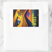 ペダルさらにビケパック山 長方形シール (バッグ)