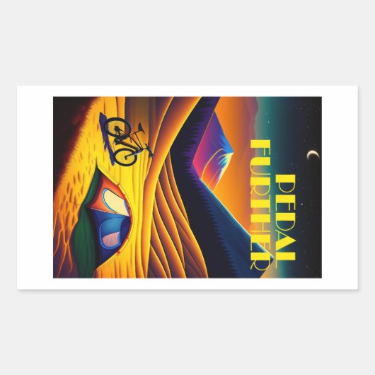 ペダルさらにビケパック山 長方形シール (正面)