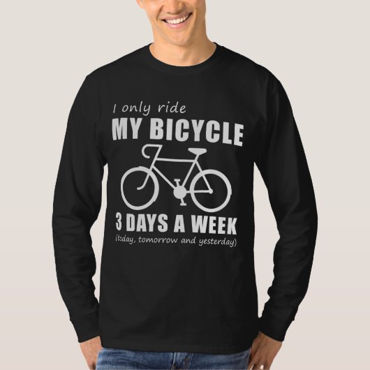 ペダルとチャックル – 私のみ自転車に乗る3日 Tシャツ (正面)