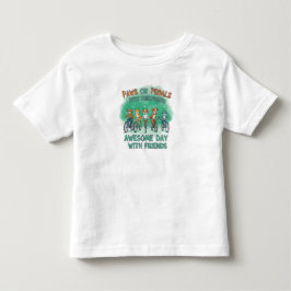 ペダルに肉球:友達と過ごす最高の一日 トドラーTシャツ
