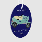 ペダルカーサービス5セントの名前日付場所No Gas オーナメント (正面)