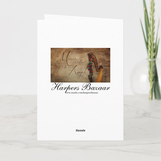 ペダルハープクリスマスカード シーズンカード (裏面)