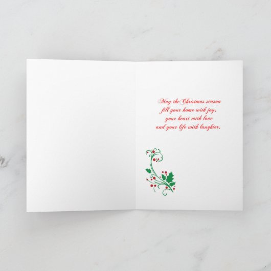 ペダルハープクリスマスカード シーズンカード (内部)