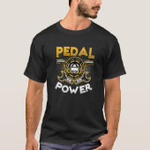 ペダルパワーアンチ自転車サイクリング Tシャツ (正面)