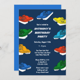 ペダルボーツブライトカラーカスタムズ誕生日パーティー 招待状
