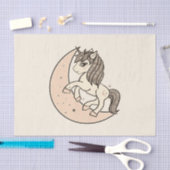 ペチコートのような優しいピンクの天の月赤ちゃんシャワー 薄葉紙 (クラフト)