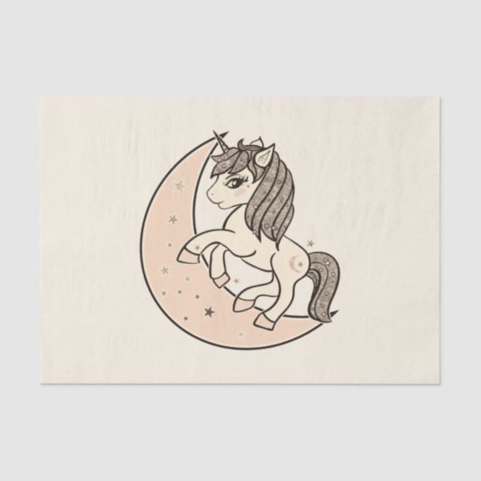 ペチコートのような優しいピンクの天の月赤ちゃん歓迎会 薄葉紙 (正面)