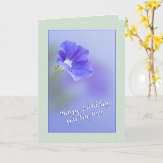 ペチュニアとのゴドーターの誕生日 カード (黄色い花)