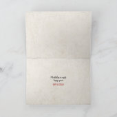 ペチュニアとブラシ付き蝶ハート カード (内部)