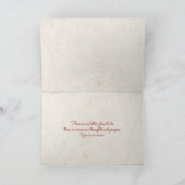 ペチュニアとブラシ付き蝶ハート カード (内部)