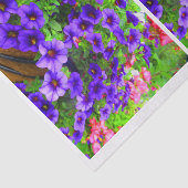 ペチュニアのボトルのDecoupageの紫色の紙 薄葉紙 (詳細)