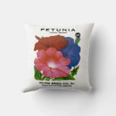 ペチュニアのヴィンテージの種の包み クッション (裏面)