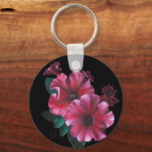 ペチュニアの花のキーチェーン キーホルダー (正面)