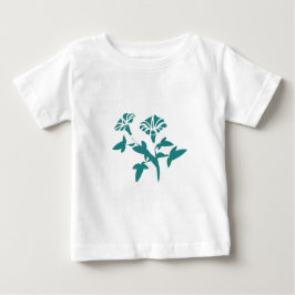 ペチュニアの花を様式化 ベビーTシャツ
