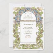 ペチュニアザデイトヴィンテージアールヌーボーbyミュシャ 招待状 (正面)