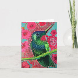 ペチュニアスとハミングバード カード