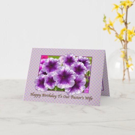 ペチュニアスの妻の誕生日カード カード (黄色い花)