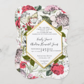 ペチュニアスバラファウマニーグリー結婚ズ 招待状 (正面/裏面)