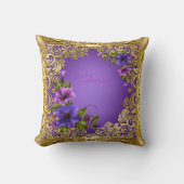 ペチュニアスパープルピンクピロガーリーー クッション (正面)