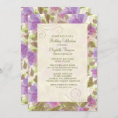 ペチュニアスフローラ招待状 招待状 (正面/裏面)