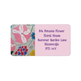 ペチュニアス&サマーフラワーズ差出人住所ラベル ラベル