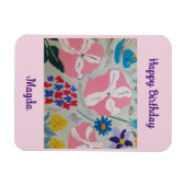 ペチュニアス&サマーフラワーズ誕生日マグネット マグネット (横)