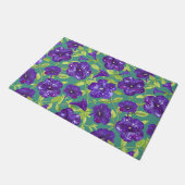 ペチュニアナイトスカイオンティール（緑がかった色）背景装飾用クッション ドアマット (アングル)