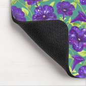 ペチュニアナイトスカイオンティール（緑がかった色）背景装飾用クッション マウスパッド (コーナー)