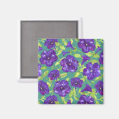 ペチュニアナイトスカイオンティール(緑がかった色)背景装飾用クッション マグネット (正面/裏面)