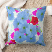 ペチュニアフラワーアートプリント クッション (ブランケット)
